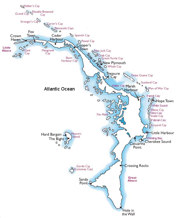 Abaco Islands Map